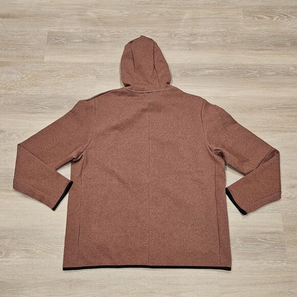 Nike Tech Fleece Full Zip Hoodie Redstone Red Black DR9150-670 Mens Size XL - Picture 2 of 5